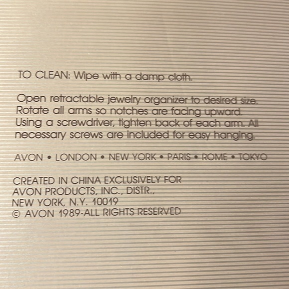 Avon - 1989- Plastic Accordion Jewelry Organizer NIB - Picture 4 of 6